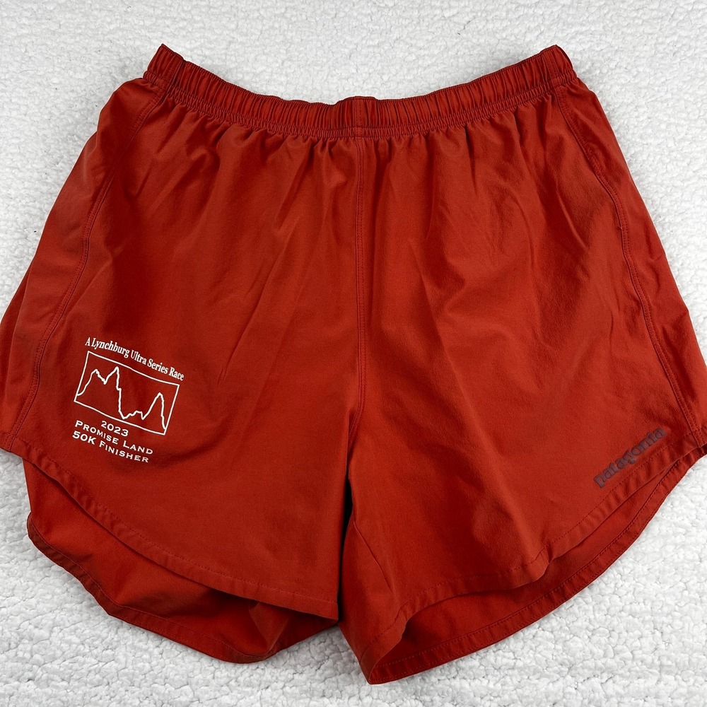 PATAGONIA‎ Shorts Women XS Orange Stretch Promise Land 50K Finisher Baggies Run